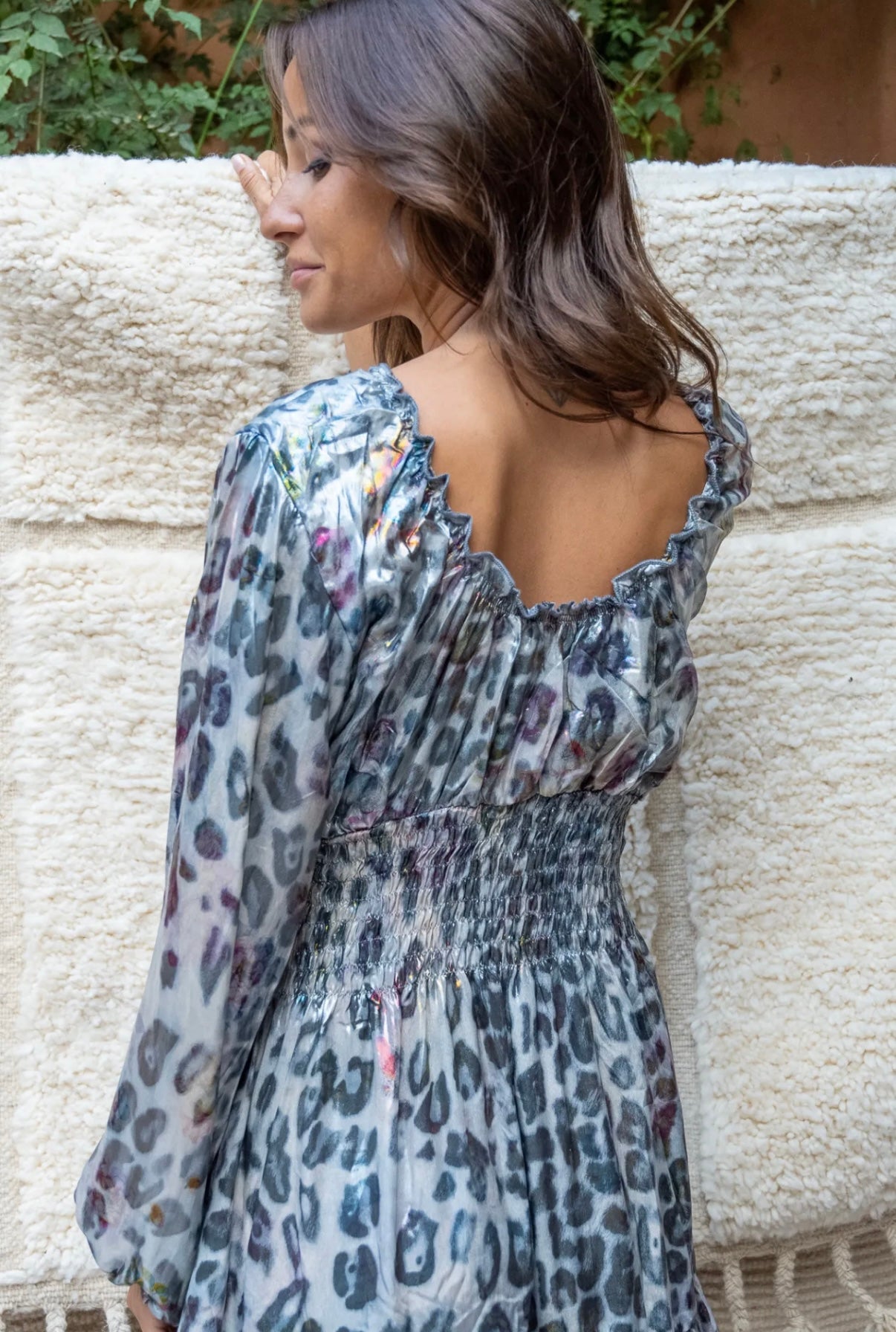 Zaria Foil Leopard Dress