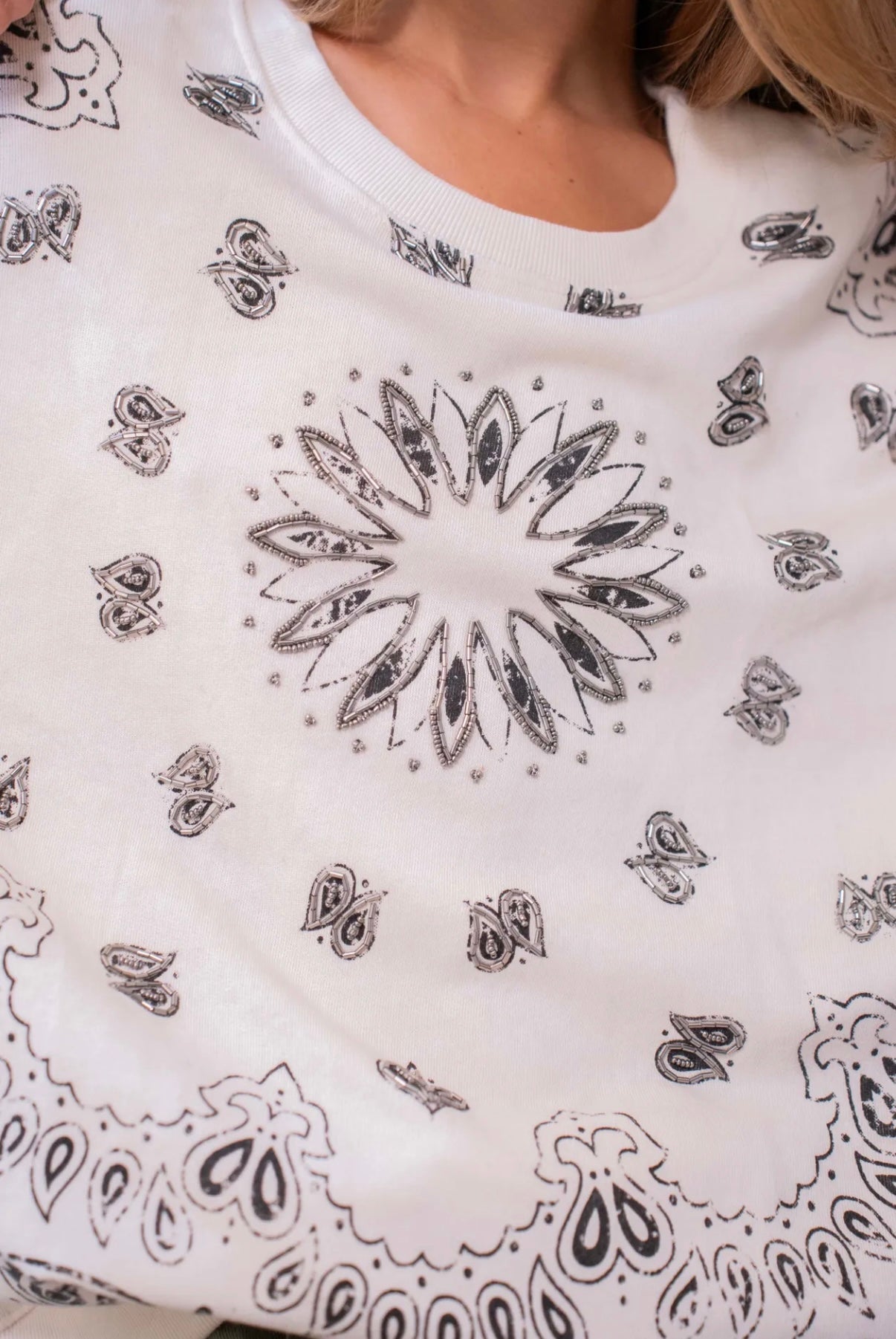 Paisley Embroidered Sweater (2 colors)