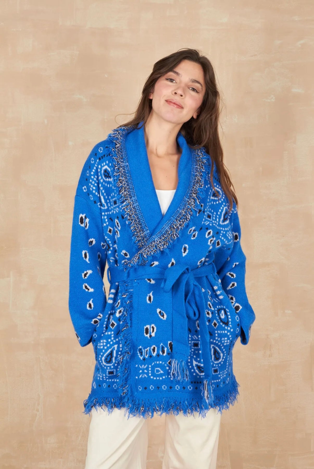 Paisley Fringe Cardigan (2 colors)