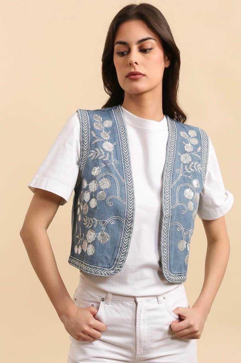 Gia Embroidered Gilet