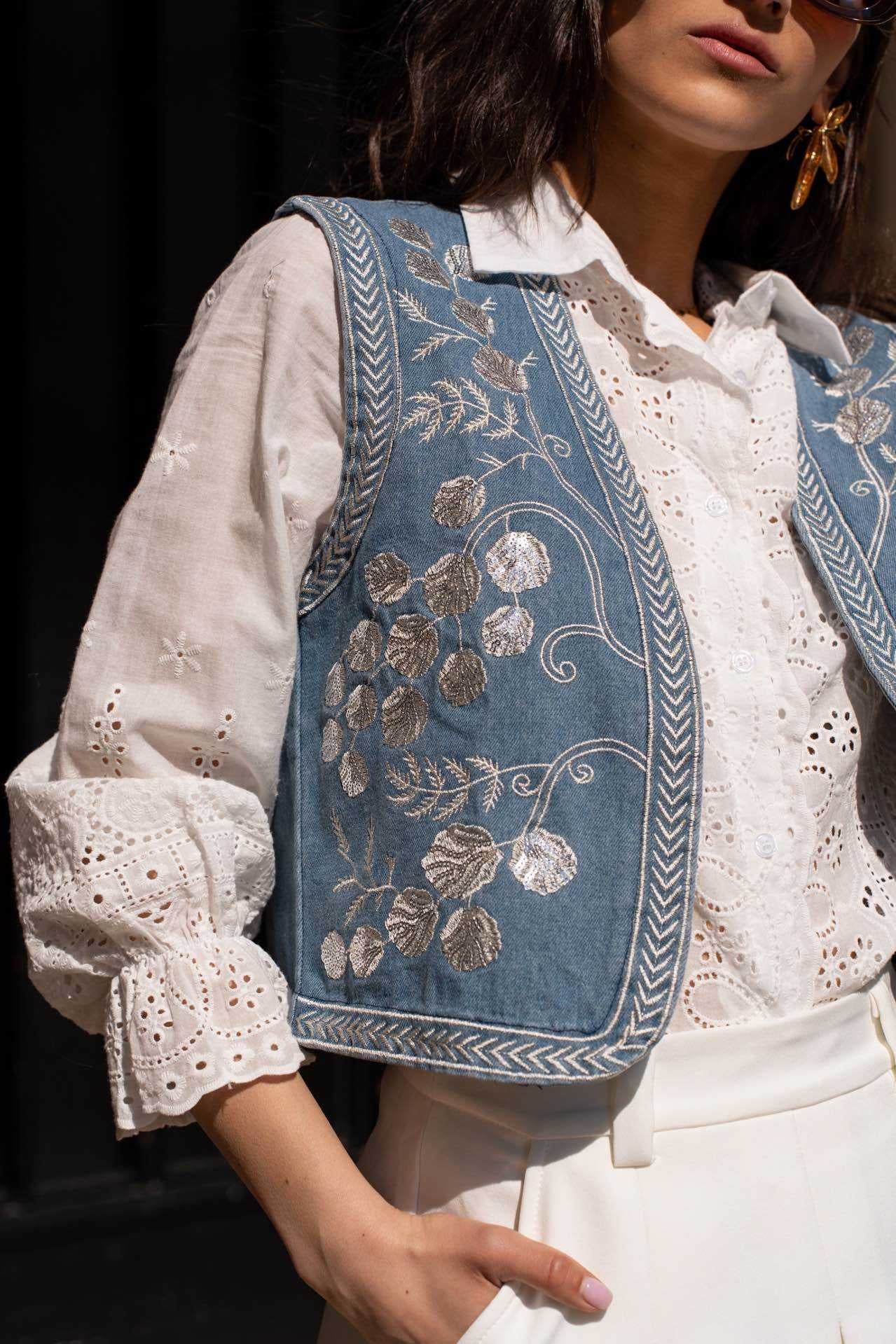 Gia Embroidered Gilet