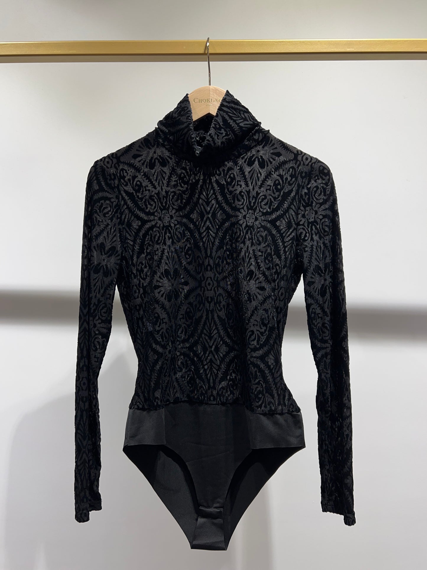 Élyse Velvet Flocked Bodysuit