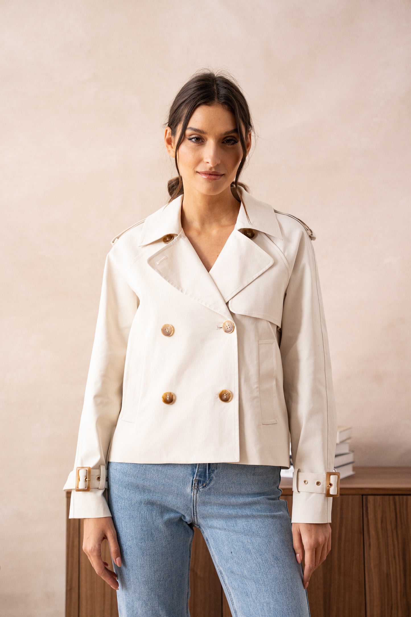 Tempo Cropped Trench Coat (2 colors)