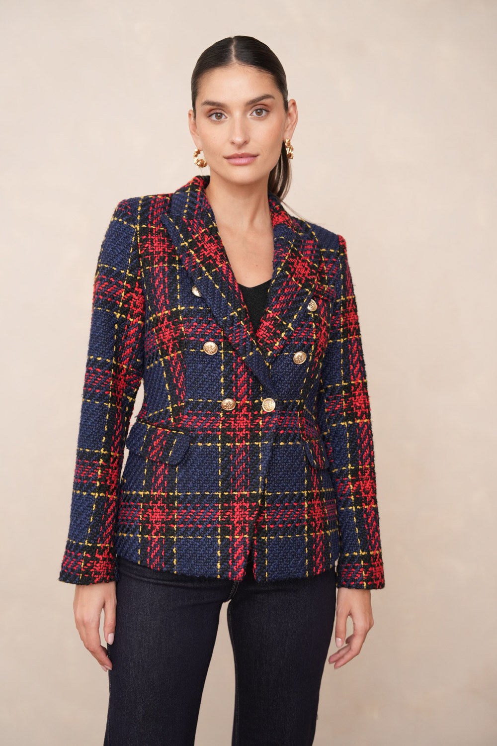 Harris Double-Breasted Tweed Blazer