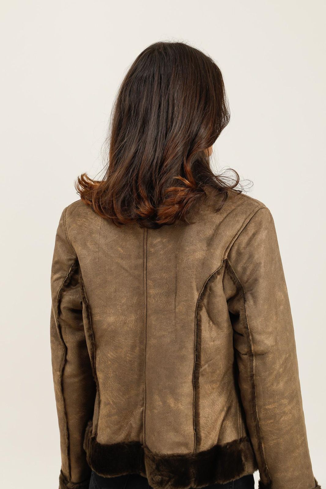 Maëlle Shearling-Trimmed Suede Jacket