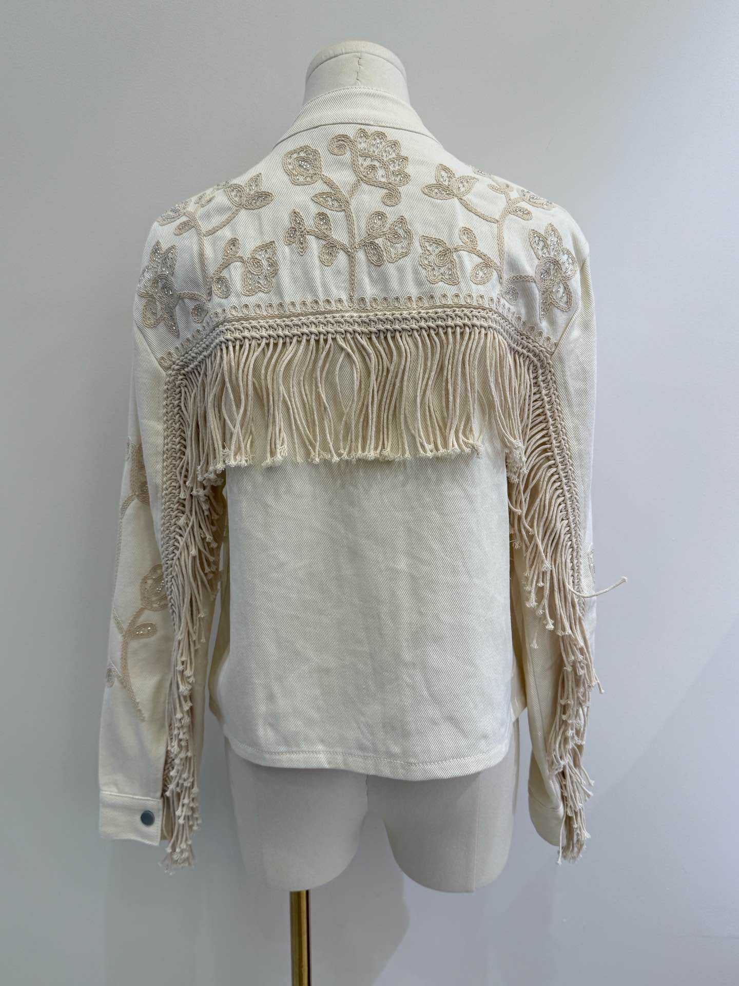 Lunelle Embroidered Fringe Jacket