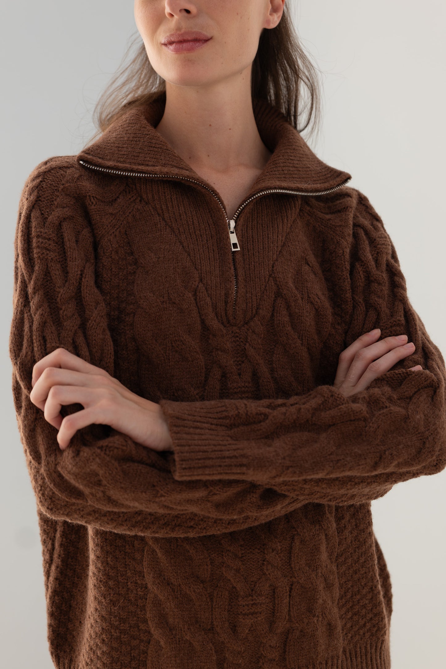 Roux Zip Knit Sweater