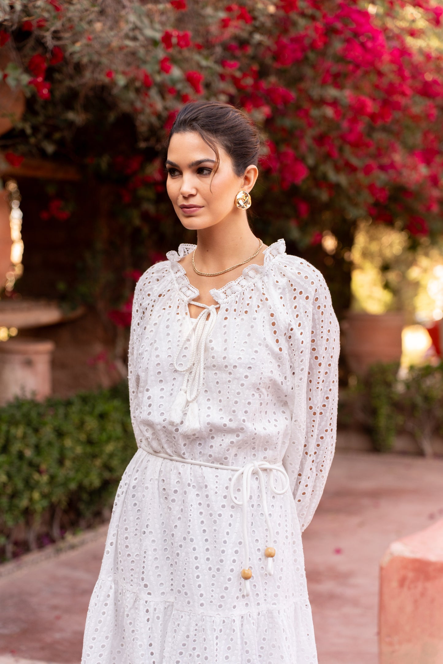 Elodie Eyelet Maxi Dress