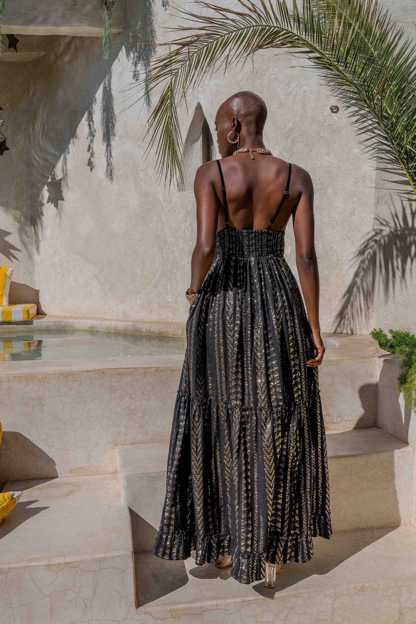 Liora Foil Print Maxi Dress (2 colors)