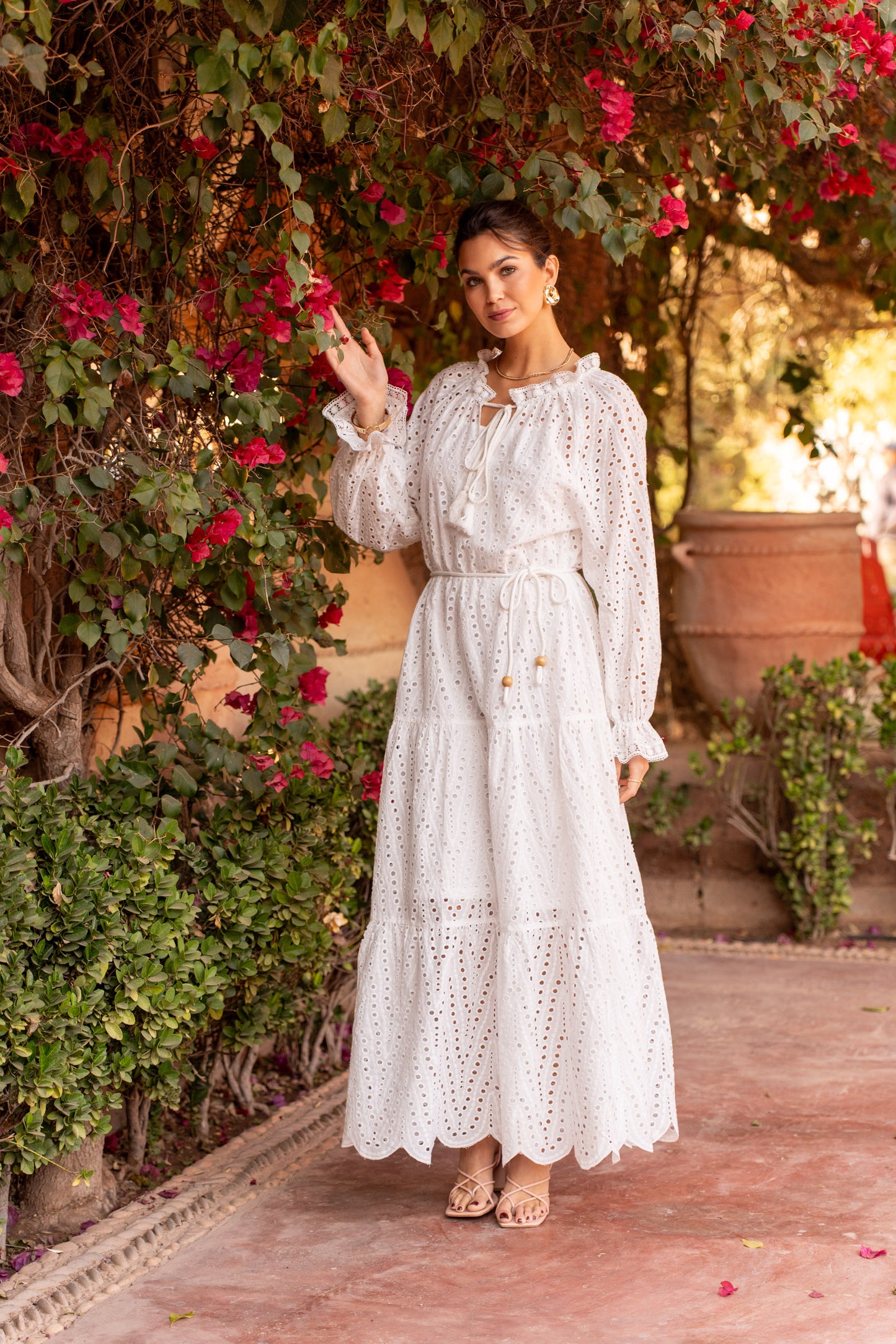 Elodie Eyelet Maxi Dress