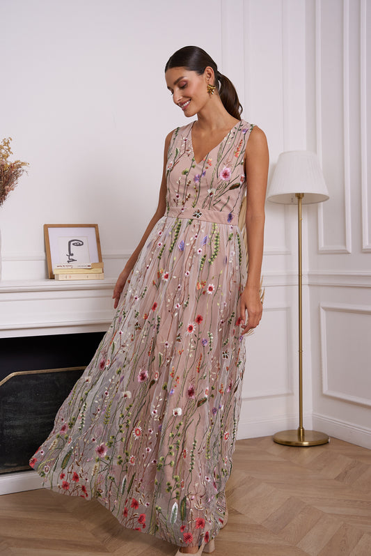 Marielle Embroidered Gown