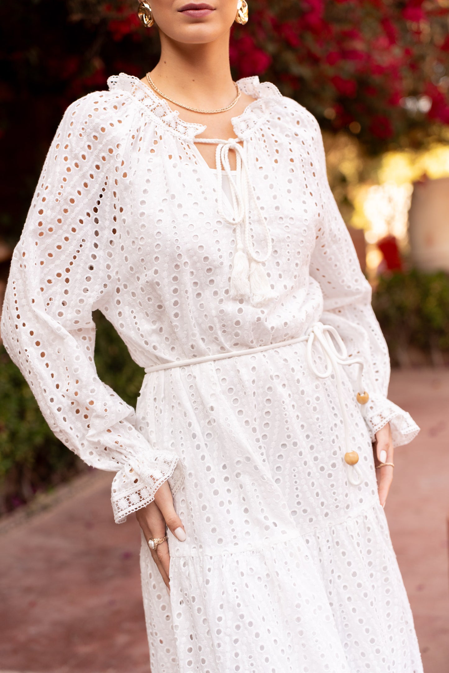 Elodie Eyelet Maxi Dress
