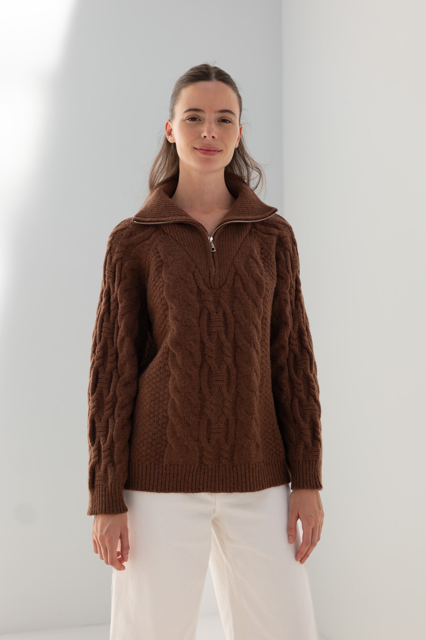 Roux Zip Knit Sweater