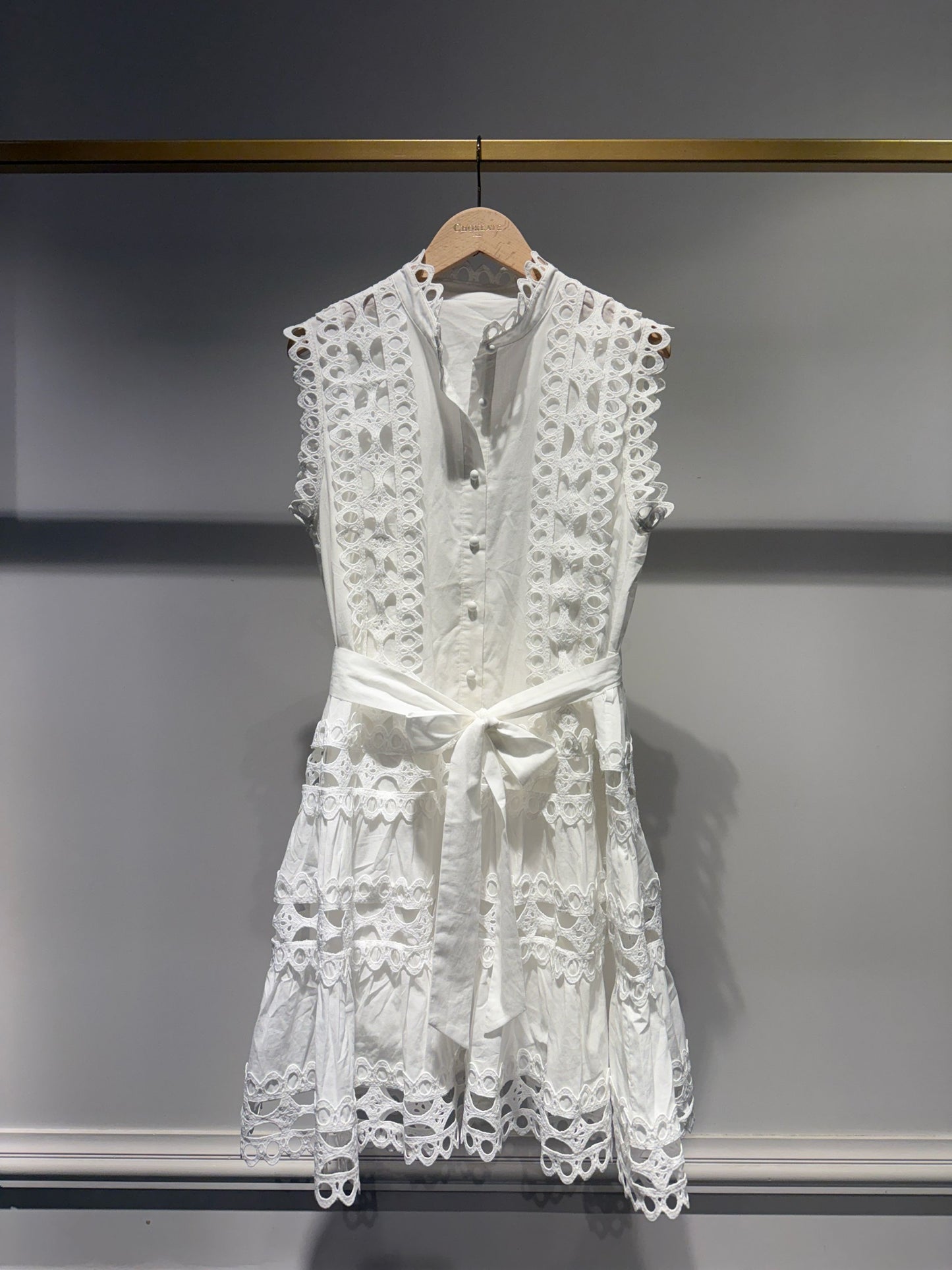Clémence Eyelet Lace Mini Dress