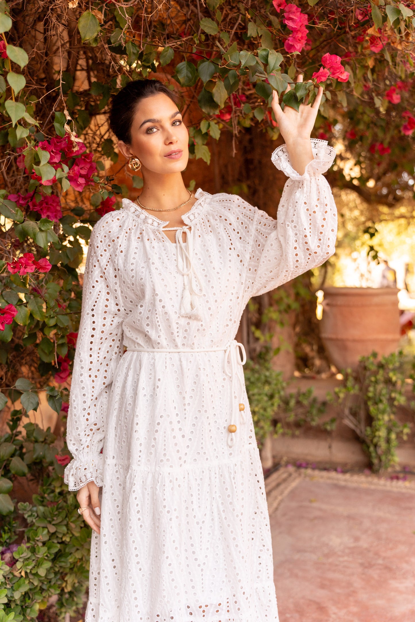 Elodie Eyelet Maxi Dress