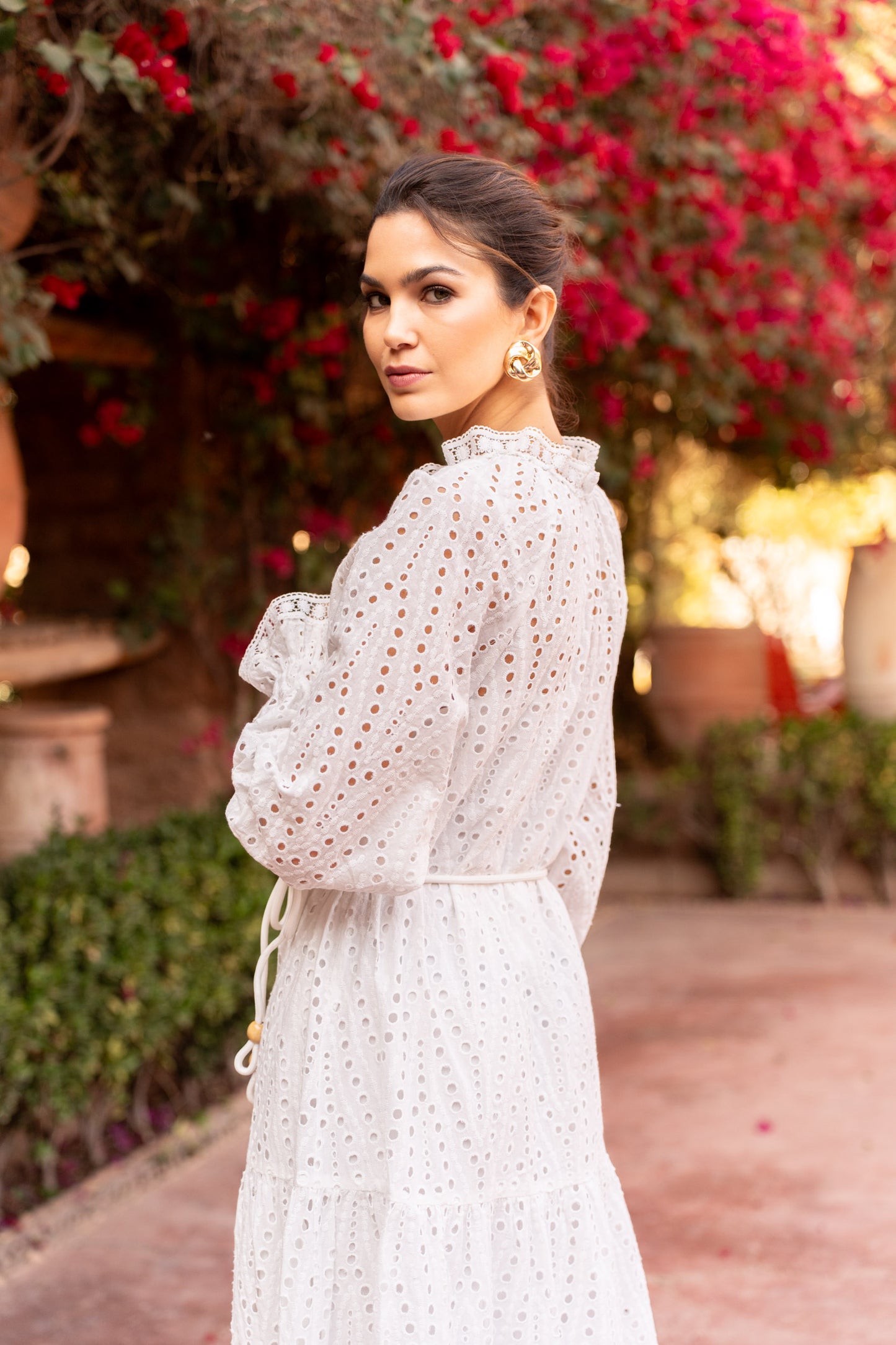 Elodie Eyelet Maxi Dress