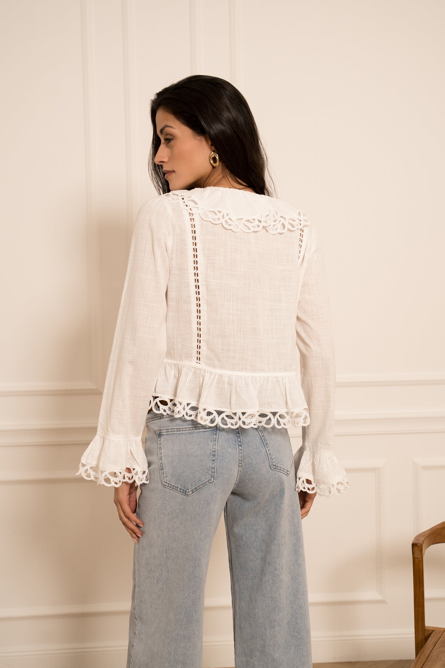 Delphine Ruffle Lace Blouse