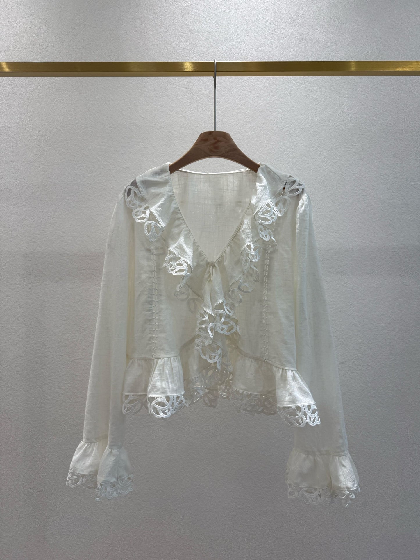 Delphine Ruffle Lace Blouse