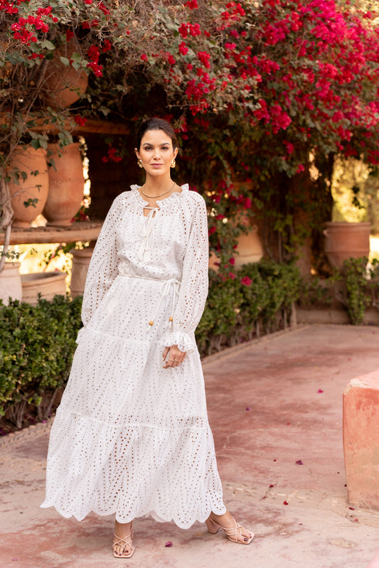 Elodie Eyelet Maxi Dress