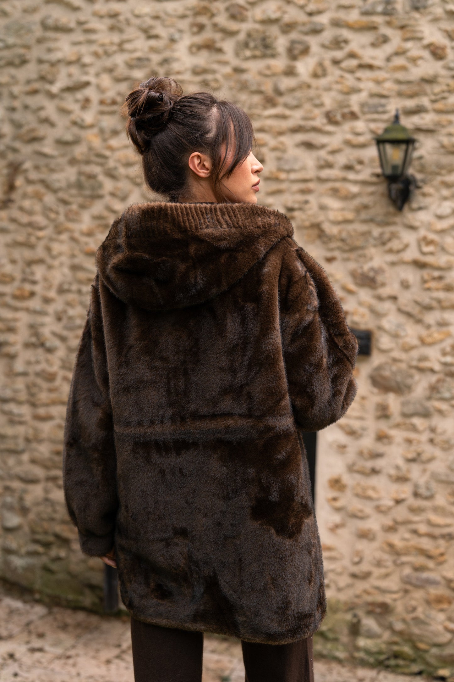 Lilou Hooded Faux Fur Coat