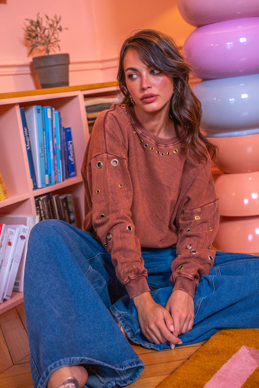 Aven Eyelet Sweater (2 colors)