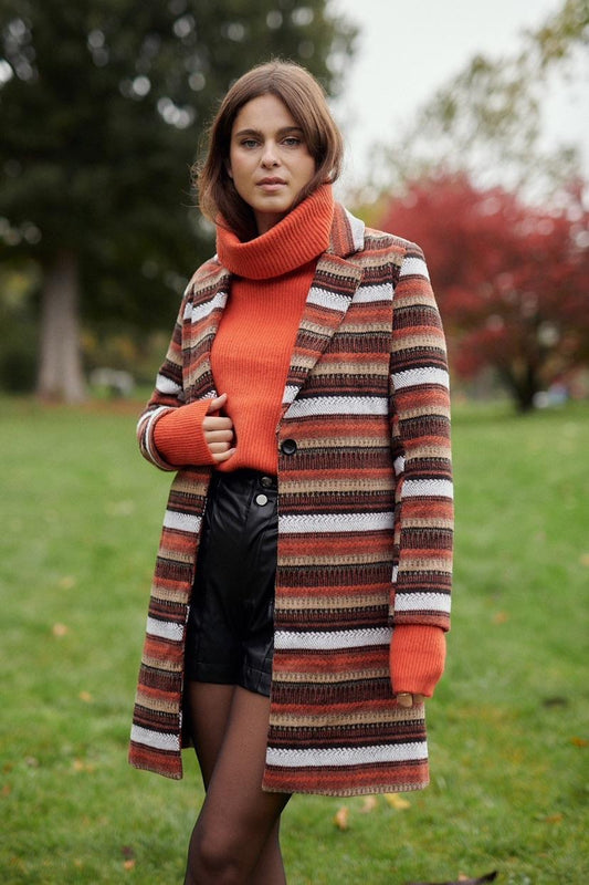 Elowen Striped Coat