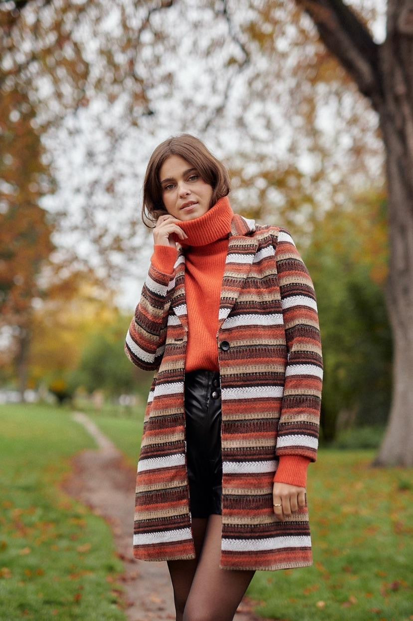 Elowen Striped Coat