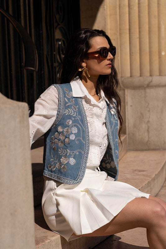 Gia Embroidered Gilet