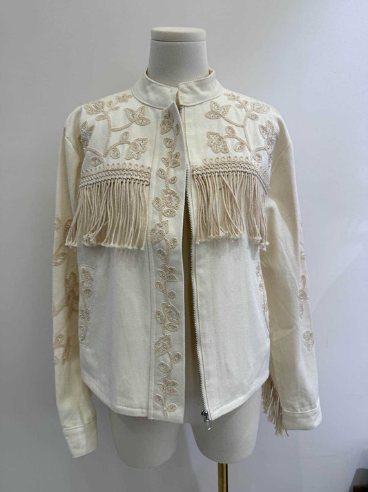 Lunelle Embroidered Fringe Jacket