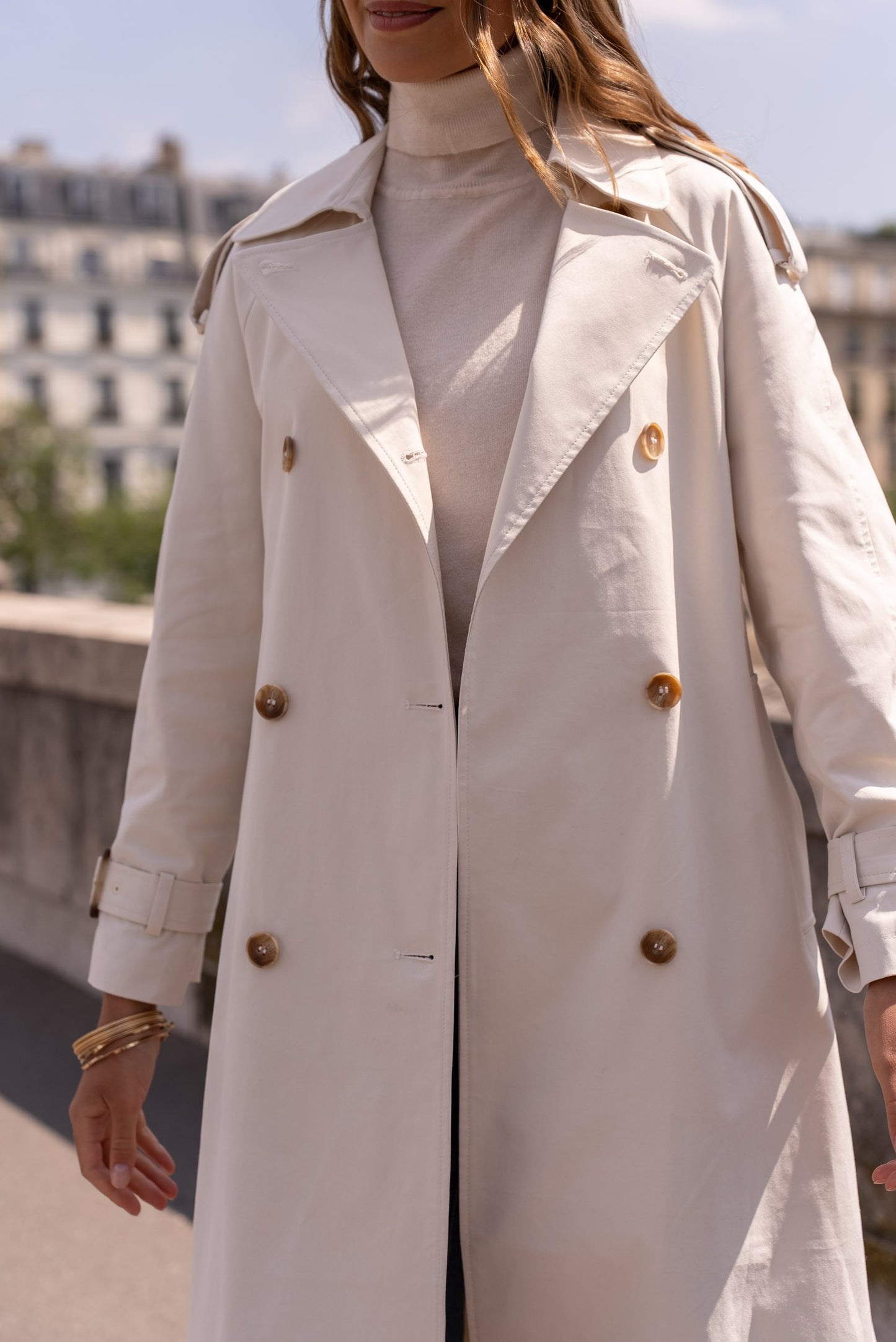 Aubrey Classic Long Trench Coat