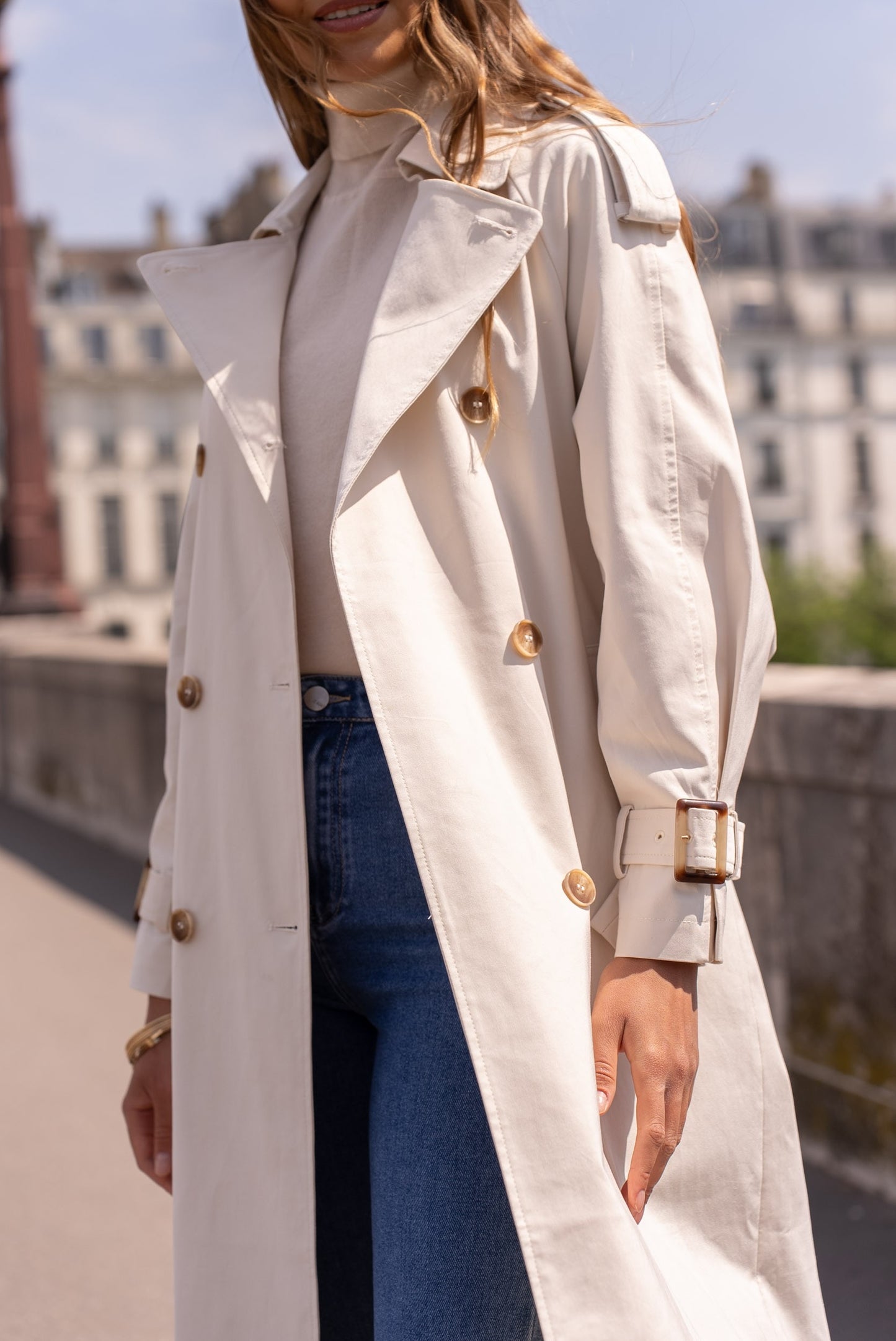 Aubrey Classic Long Trench Coat