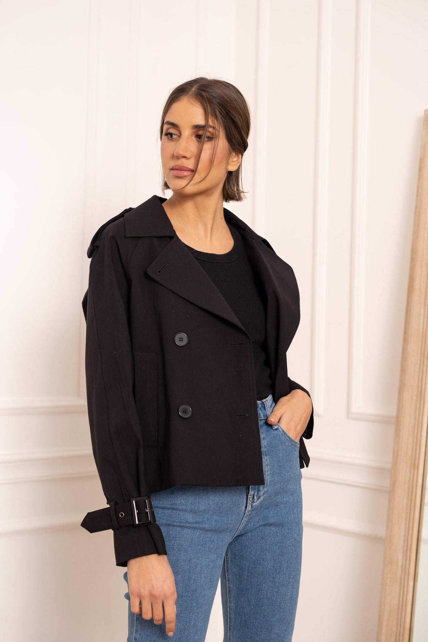 Tempo Cropped Trench Coat (2 colors)
