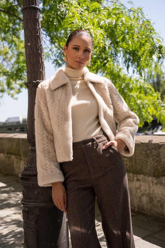 Montagne Zip-Up Faux Fur Jacket