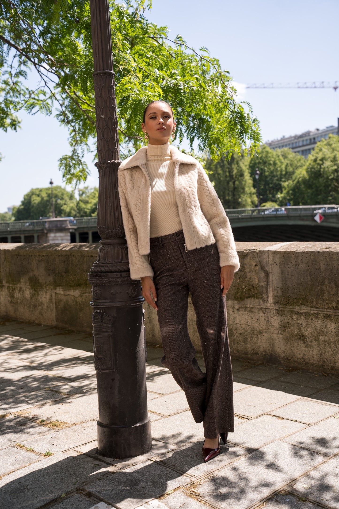 Montagne Zip-Up Faux Fur Jacket