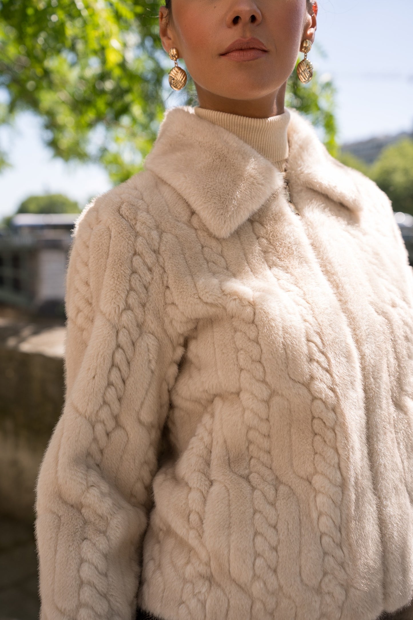 Montagne Zip-Up Faux Fur Jacket