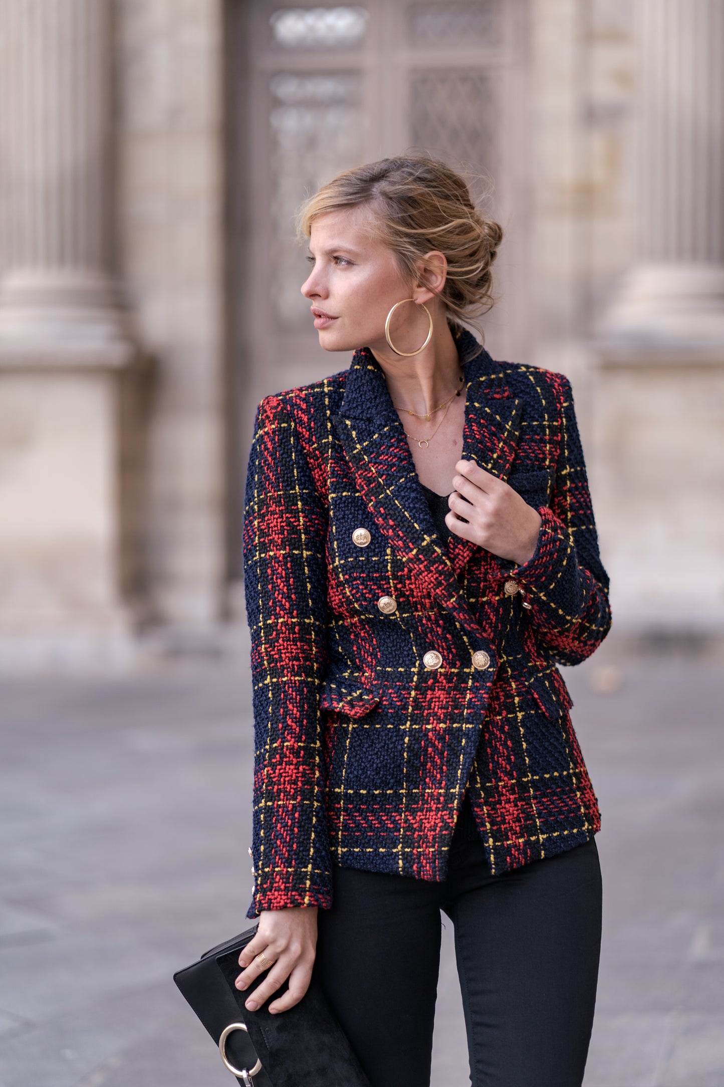 Harris Double-Breasted Tweed Blazer