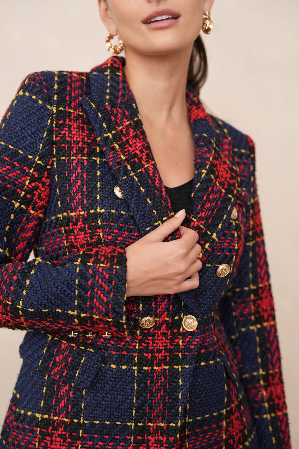 Harris Double-Breasted Tweed Blazer
