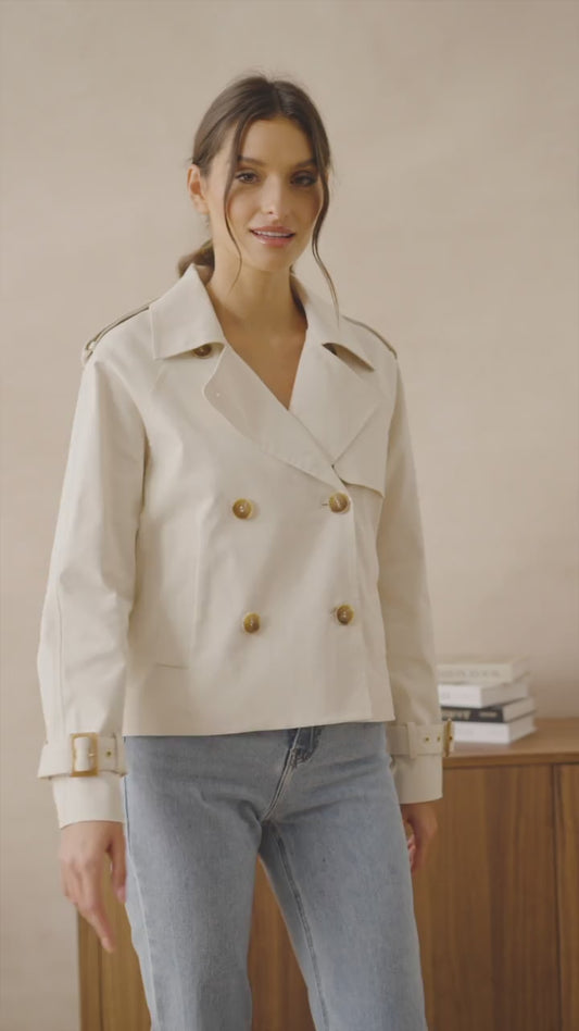 Tempo Cropped Trench Coat (2 colors)